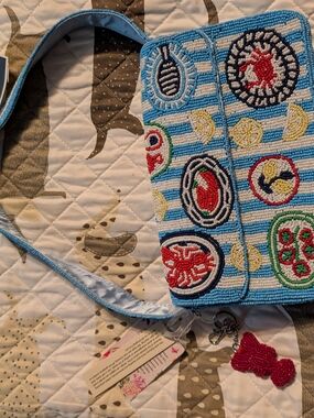 Beaded Lobster Purse Handbag Handmade Viral NWT